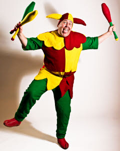 Crazy manic jester